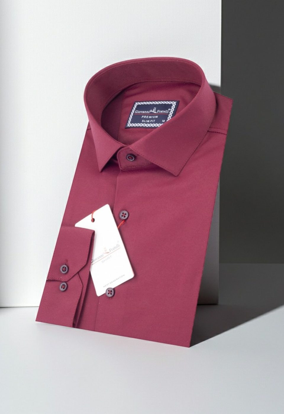 Slim Fit Uzun Kol Düz Renk Saten Erkek Gömlek 3GMK313030017
