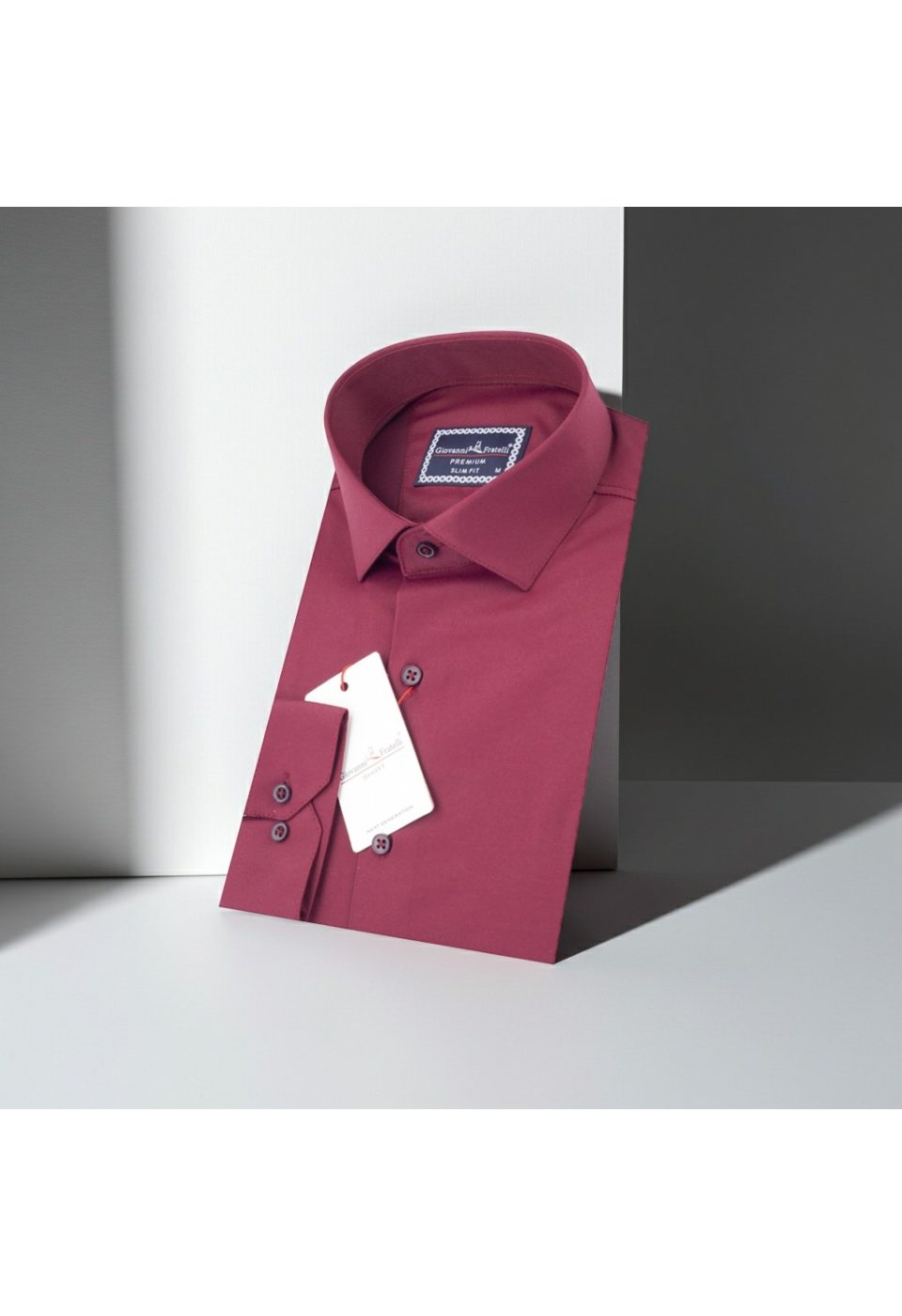 Slim Fit Uzun Kol Düz Renk Saten Erkek Gömlek 3GMK313030017 - Giovanni Fratelli
