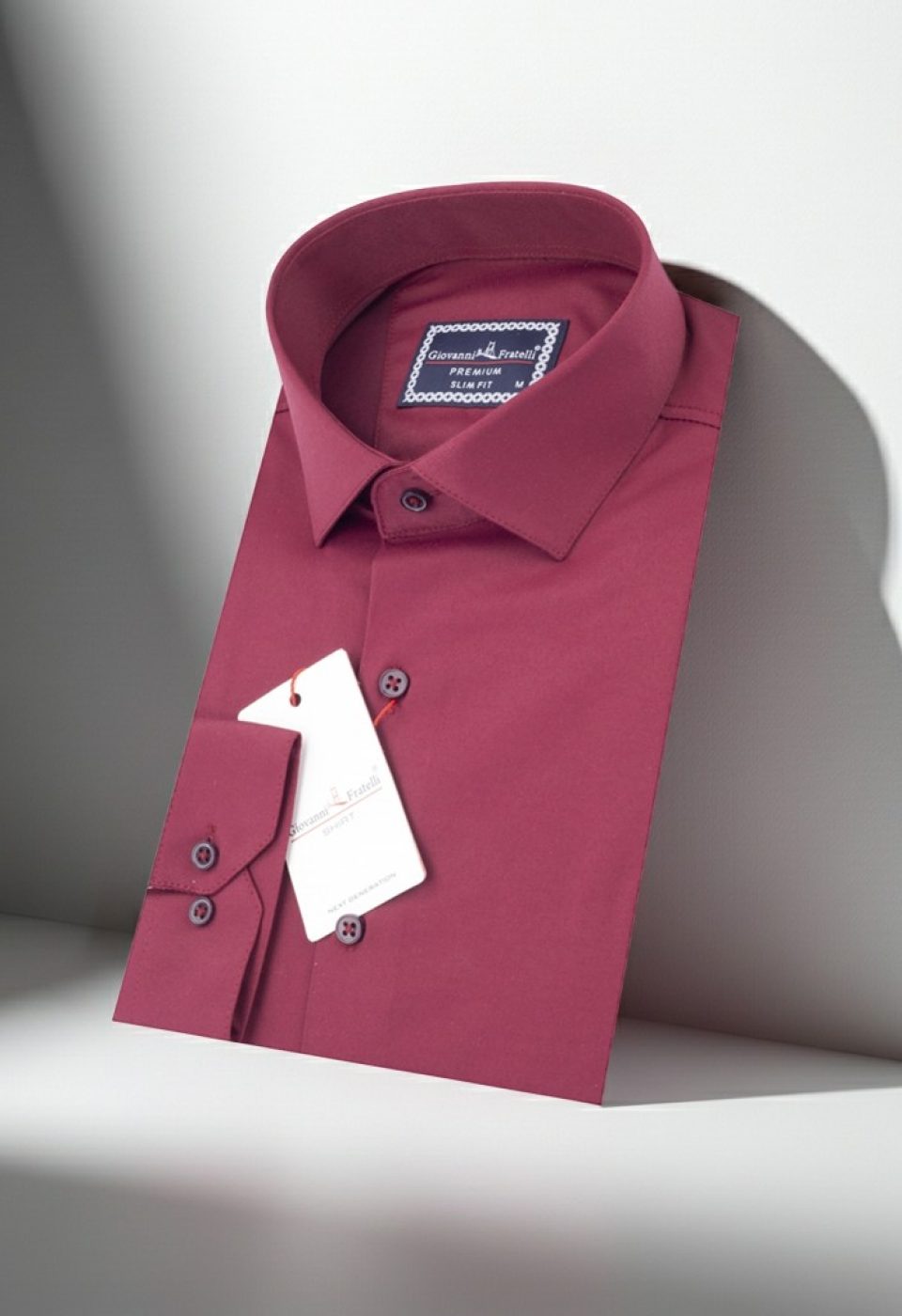 Slim Fit Uzun Kol Düz Renk Saten Erkek Gömlek 3GMK313030017