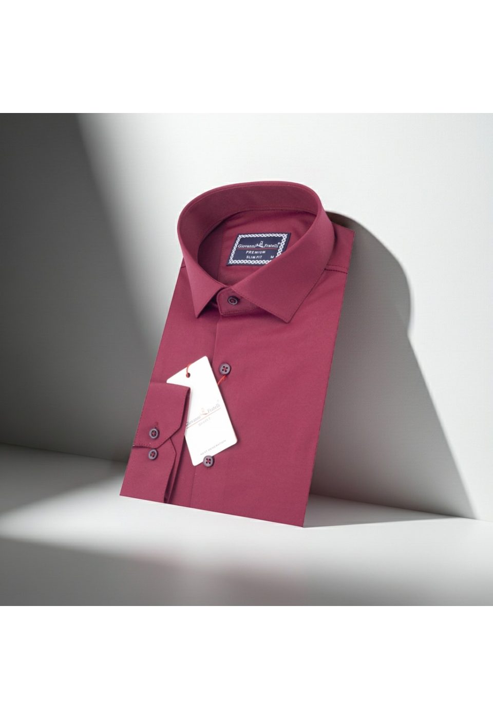 Slim Fit Uzun Kol Düz Renk Saten Erkek Gömlek 3GMK313030017 - Giovanni Fratelli