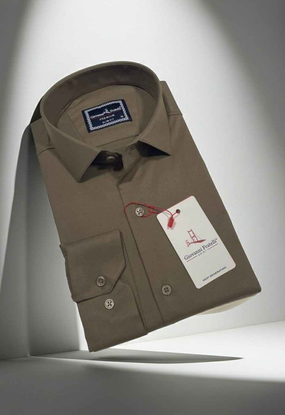 Slim Fit Uzun Kol Düz Renk Saten Erkek Gömlek 3GMK313030022
