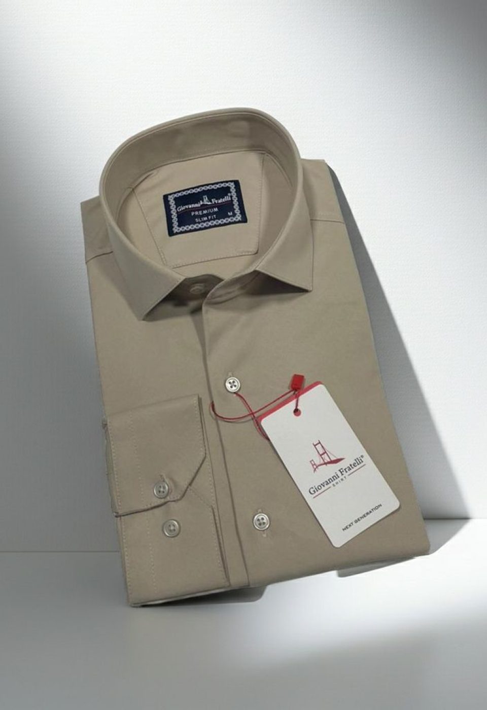 Slim Fit Uzun Kol Düz Renk Saten Erkek Gömlek 3GMK313030023