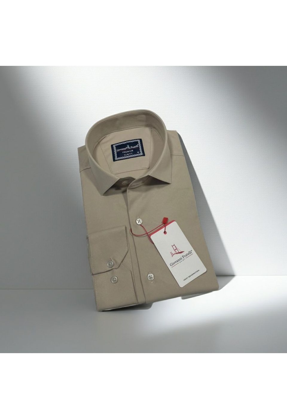 Slim Fit Uzun Kol Düz Renk Saten Erkek Gömlek 3GMK313030023 - Giovanni Fratelli