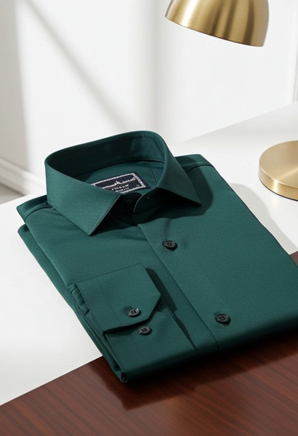 Slim Fit Uzun Kol Düz Renk Saten Erkek Gömlek 3GMK313030024