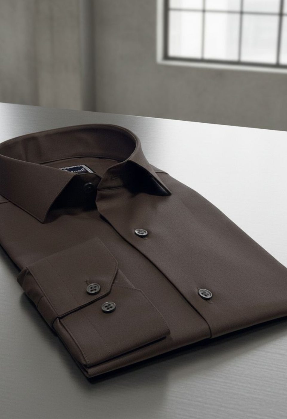 Slim Fit Uzun Kol Düz Renk Saten Erkek Gömlek 3GMK313030025