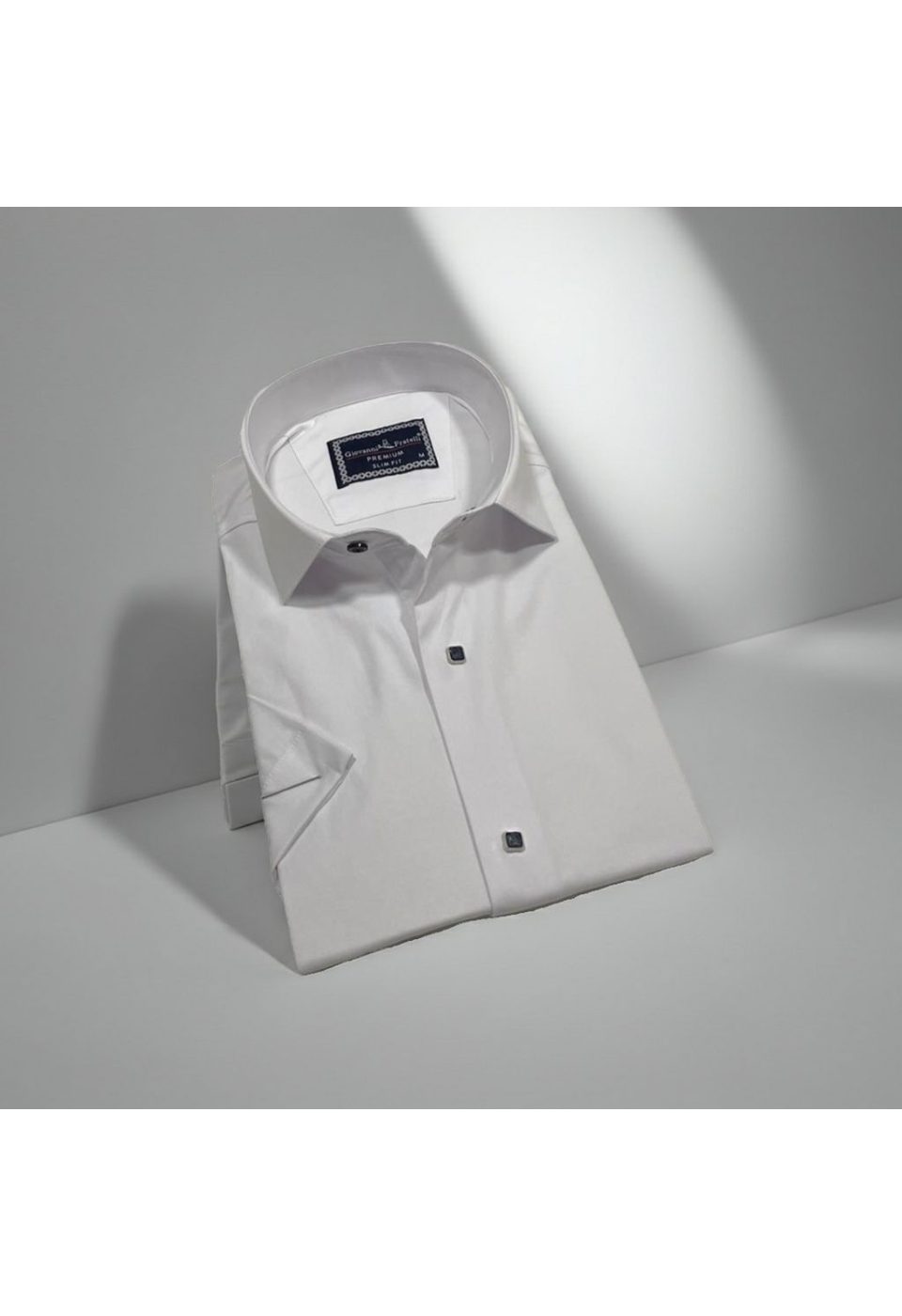 Slim Fit Kısa Kol Düz Renk Saten Erkek Gömlek 3GMK323031001 - Giovanni Fratelli