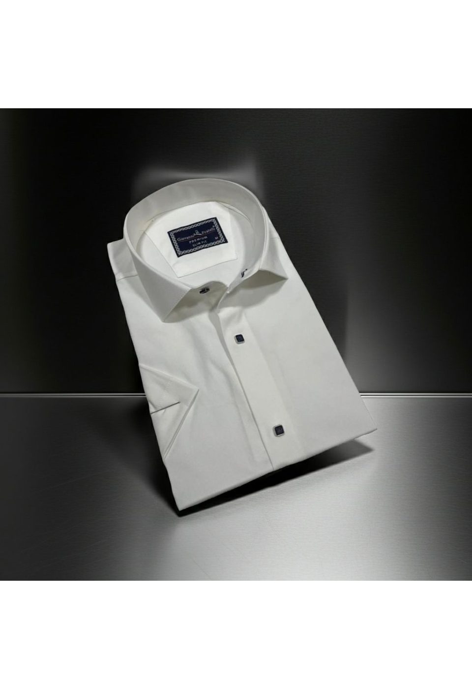 Slim Fit Kısa Kol Düz Renk Saten Erkek Gömlek 3GMK323031002 - Giovanni Fratelli