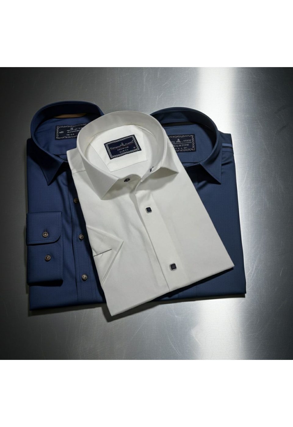 Slim Fit Kısa Kol Düz Renk Saten Erkek Gömlek 3GMK323031002 - Giovanni Fratelli