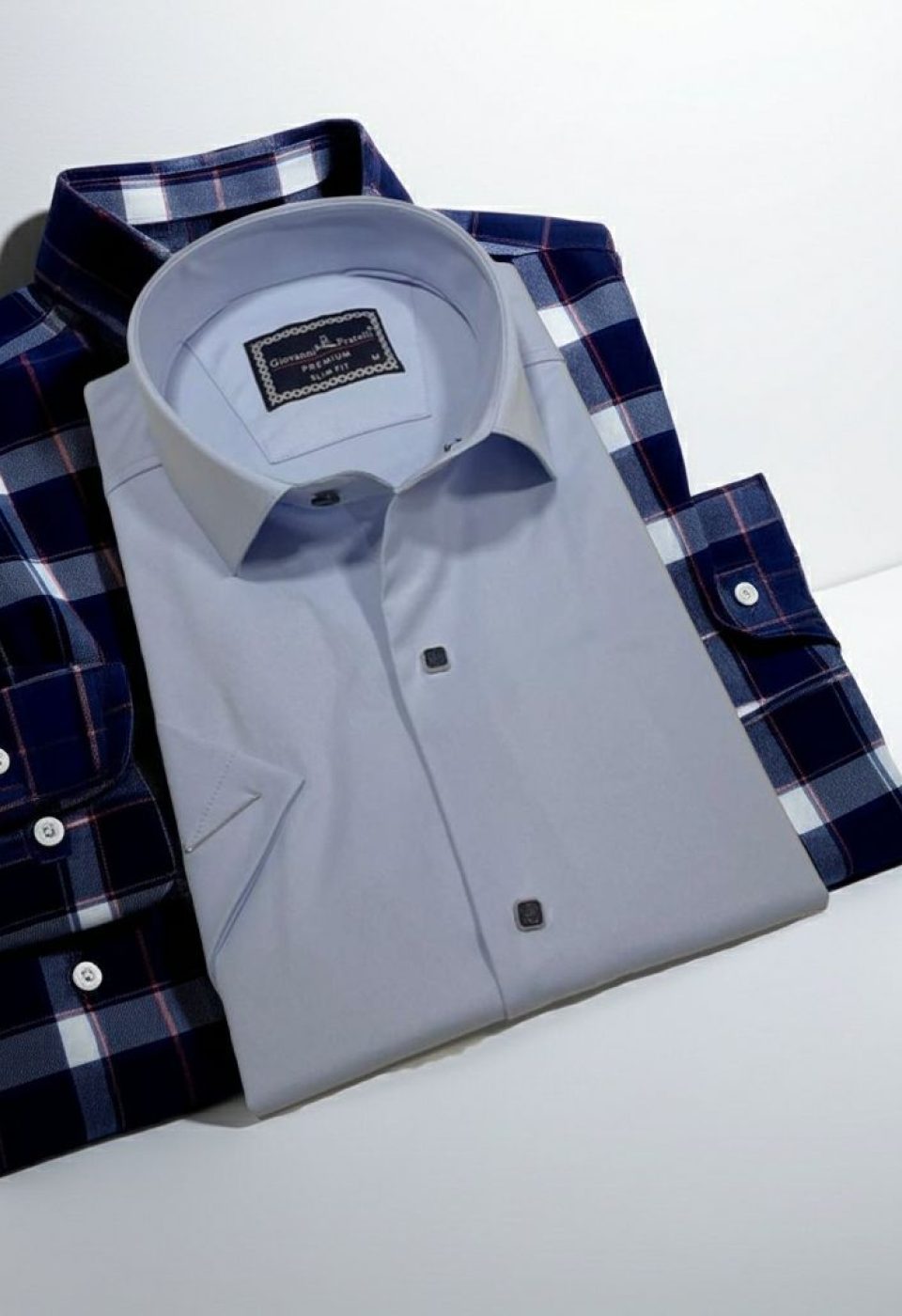 Slim Fit Kısa Kol Düz Renk Saten Erkek Gömlek 3GMK323031003 - Giovanni Fratelli