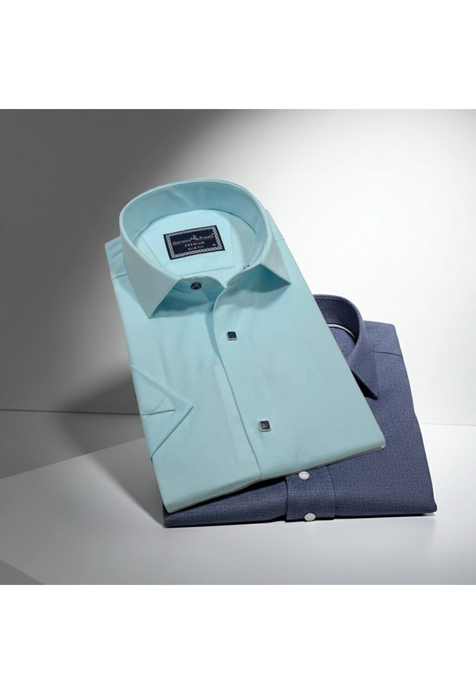 Slim Fit Kısa Kol Düz Renk Saten Erkek Gömlek 3GMK323031004 - Giovanni Fratelli