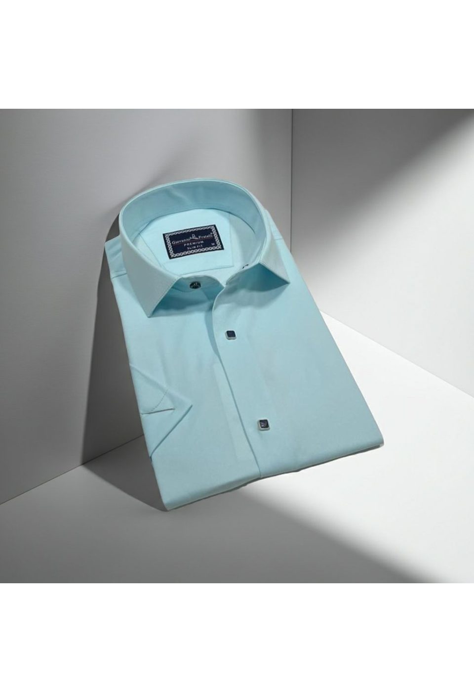 Slim Fit Kısa Kol Düz Renk Saten Erkek Gömlek 3GMK323031004 - Giovanni Fratelli