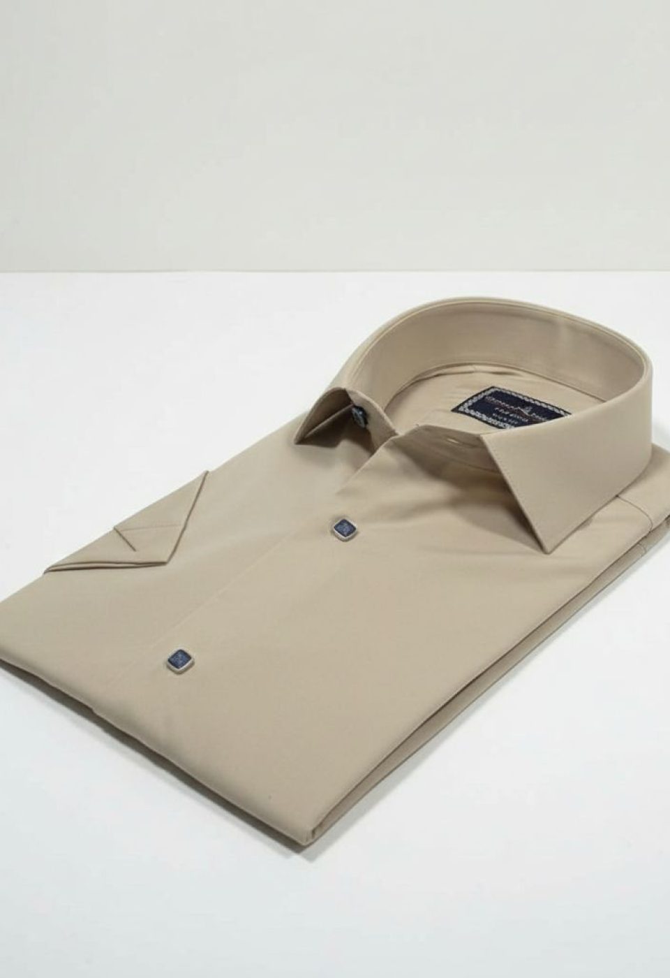 3031 CR K SATIN 005 Slim Fit Kısa Kol Düz Renk Saten Erkek Gömlek 3GMK323031005 - Giovanni Fratelli