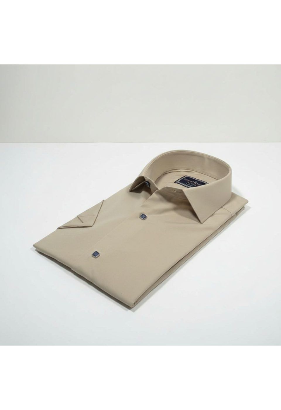 3031 CR K SATIN 005 Slim Fit Kısa Kol Düz Renk Saten Erkek Gömlek 3GMK323031005 - Giovanni Fratelli