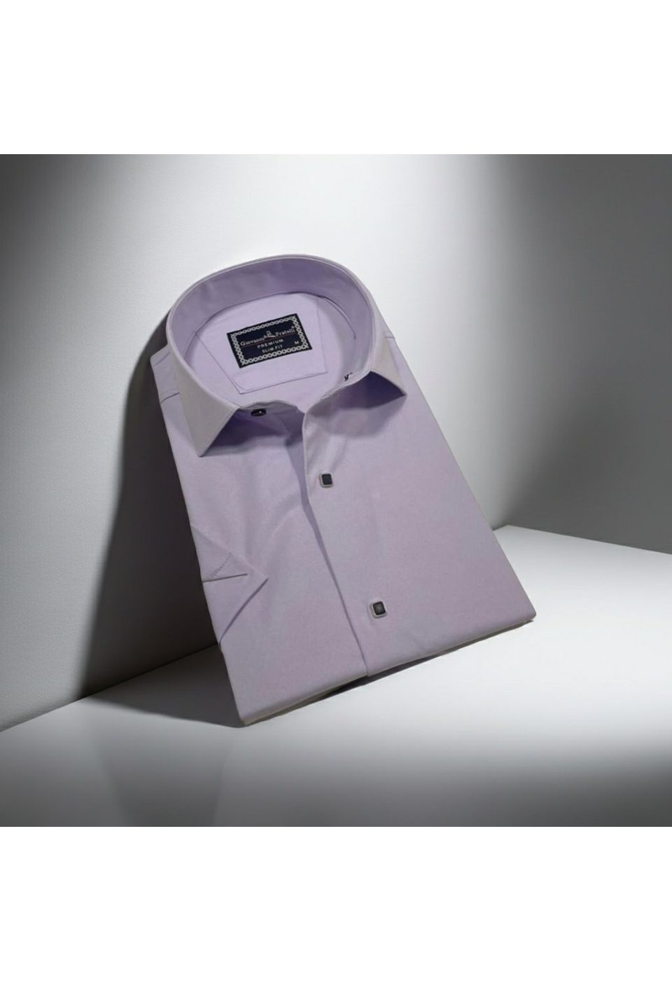 Slim Fit Kısa Kol Düz Renk Saten Erkek Gömlek 3GMK323031006 - Giovanni Fratelli