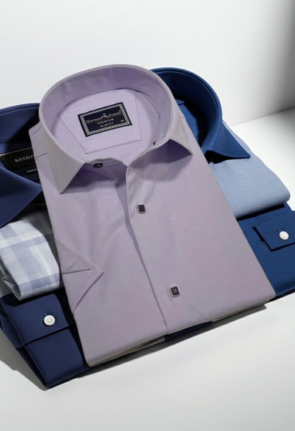 Slim Fit Kısa Kol Düz Renk Saten Erkek Gömlek 3GMK323031006 - Giovanni Fratelli