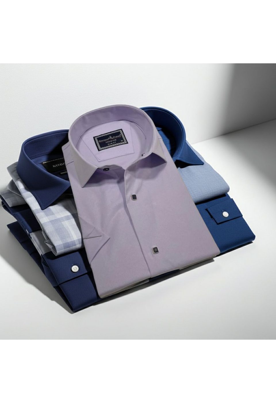 Slim Fit Kısa Kol Düz Renk Saten Erkek Gömlek 3GMK323031006 - Giovanni Fratelli