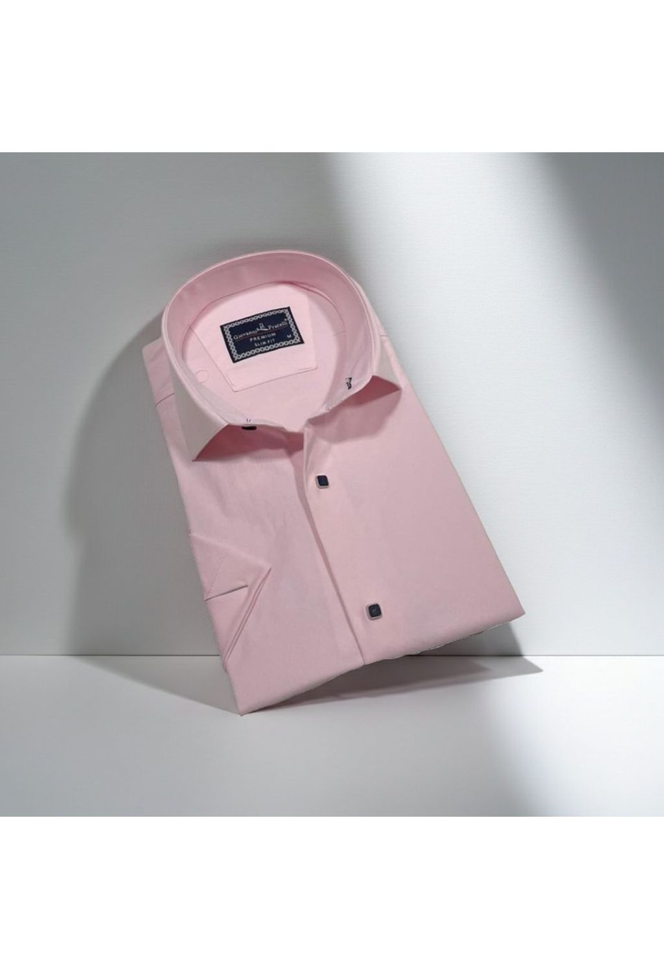 3031 CR K SATIN 007 Slim Fit Kısa Kol Düz Renk Saten Erkek Gömlek 3GMK323031007 - Giovanni Fratelli