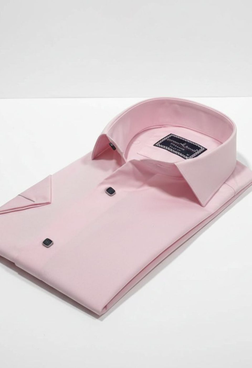 3031 CR K SATIN 007 Slim Fit Kısa Kol Düz Renk Saten Erkek Gömlek 3GMK323031007 - Giovanni Fratelli