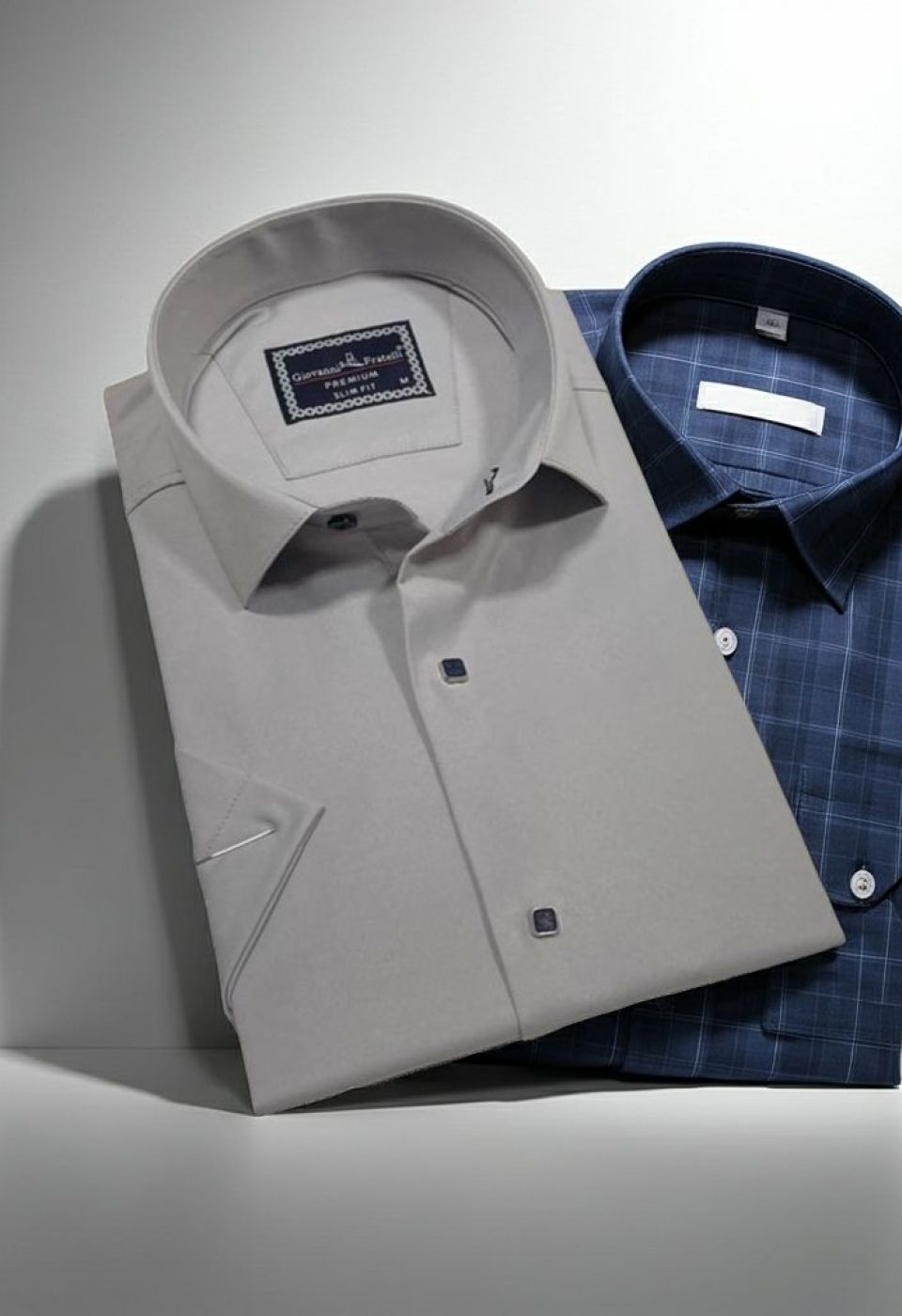 3031 CR K SATIN 008 Slim Fit Kısa Kol Düz Renk Saten Erkek Gömlek 3GMK323031008 - Giovanni Fratelli