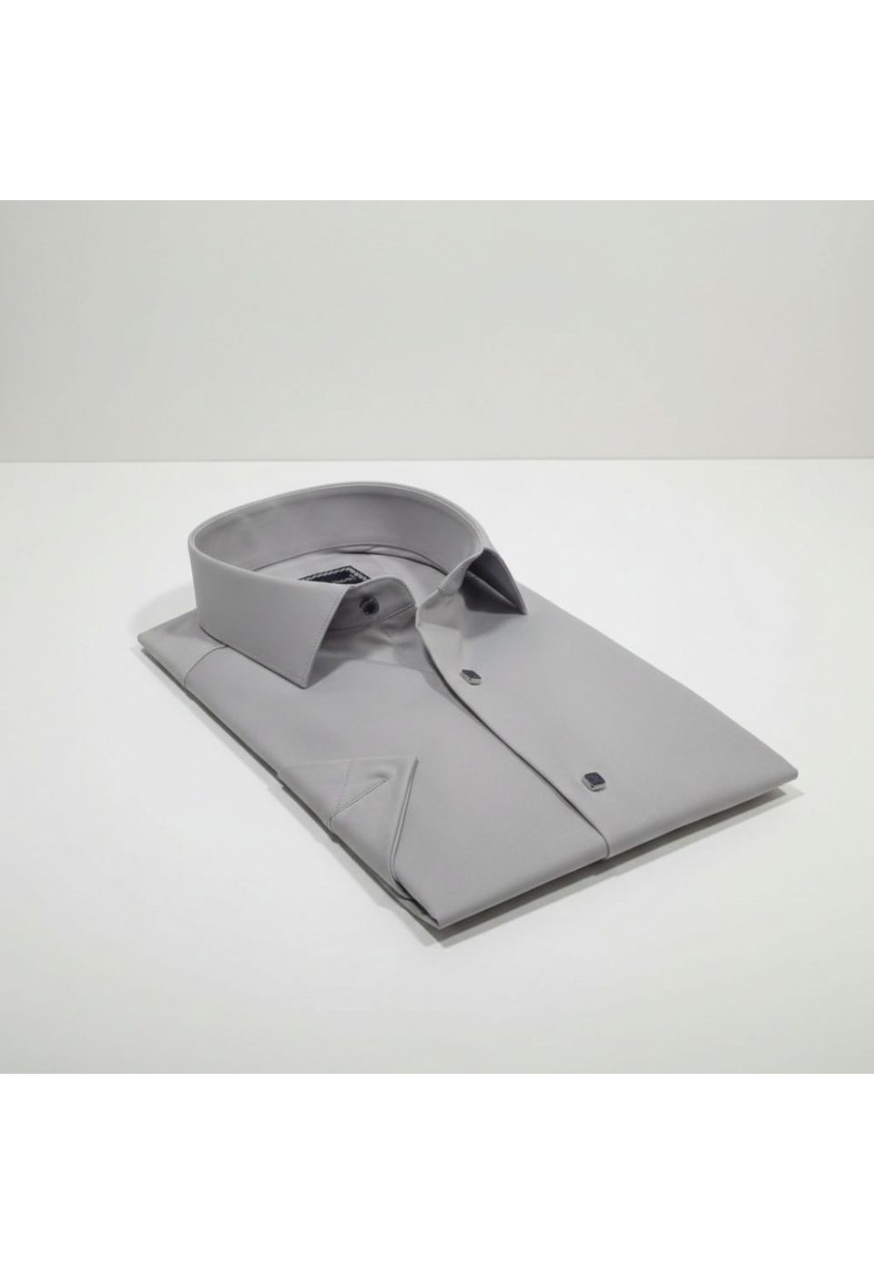 3031 CR K SATIN 008 Slim Fit Kısa Kol Düz Renk Saten Erkek Gömlek 3GMK323031008 - Giovanni Fratelli