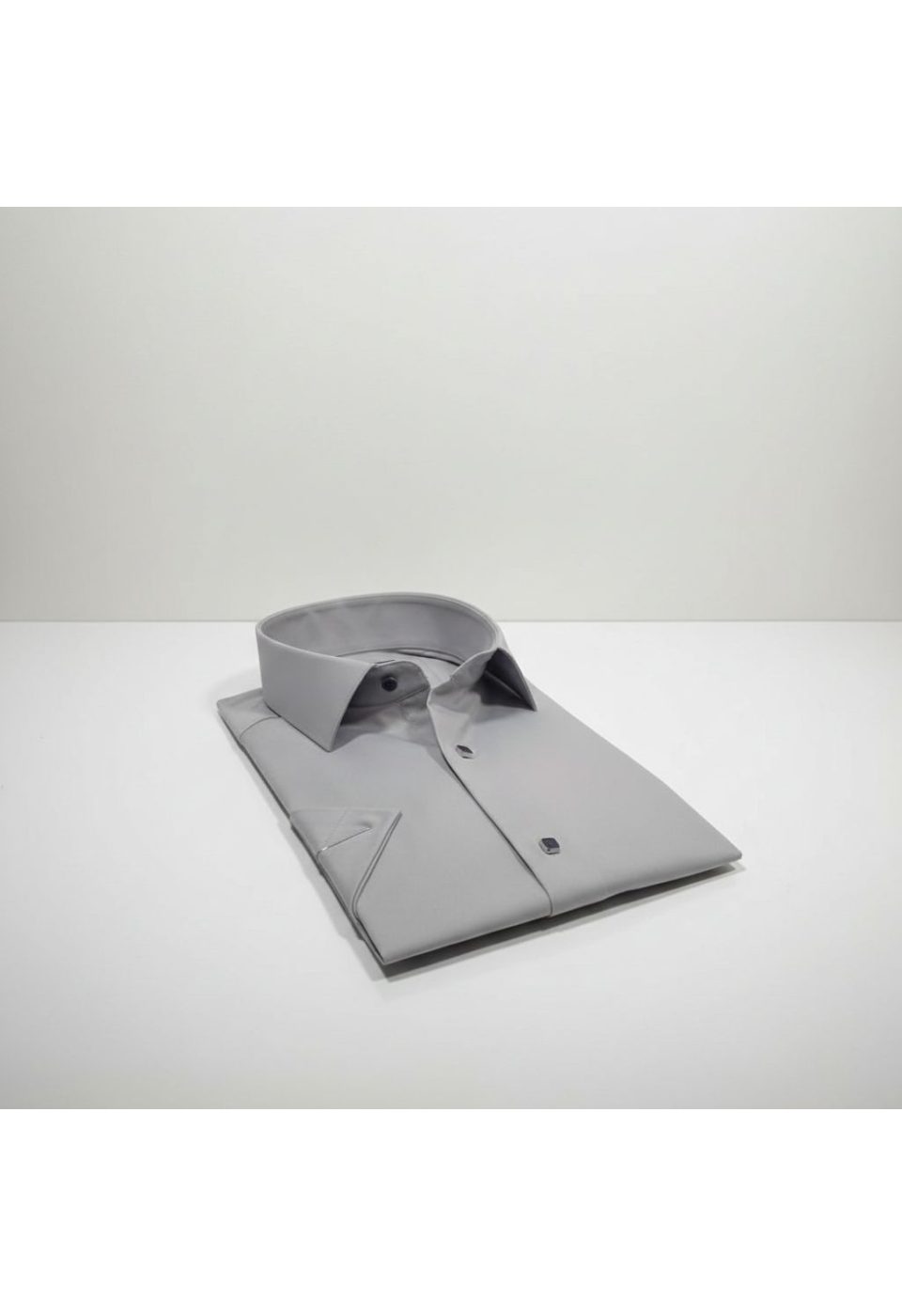 3031 CR K SATIN 008 Slim Fit Kısa Kol Düz Renk Saten Erkek Gömlek 3GMK323031008 - Giovanni Fratelli