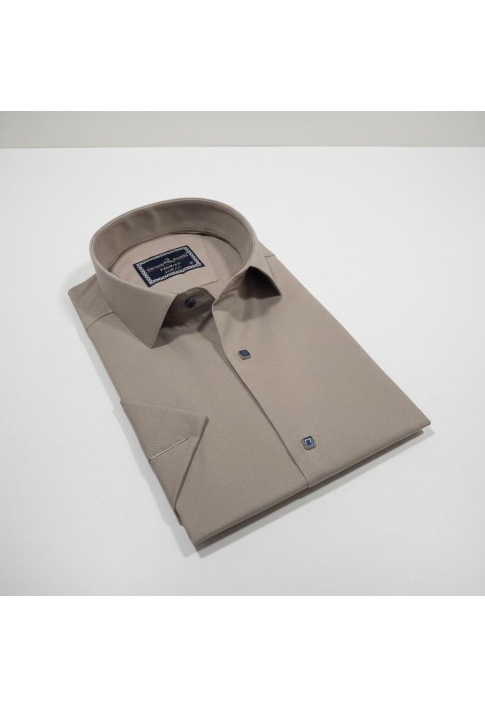 3031 CR K SATIN 009 Slim Fit Kısa Kol Düz Renk Saten Erkek Gömlek 3GMK323031009 - Giovanni Fratelli