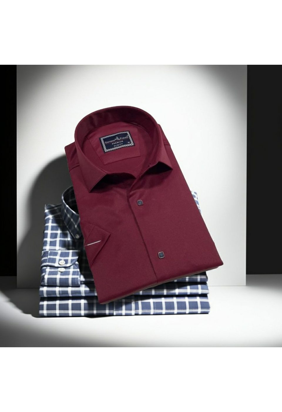 Slim Fit Kısa Kol Düz Renk Saten Erkek Gömlek 3GMK323031010 - Giovanni Fratelli