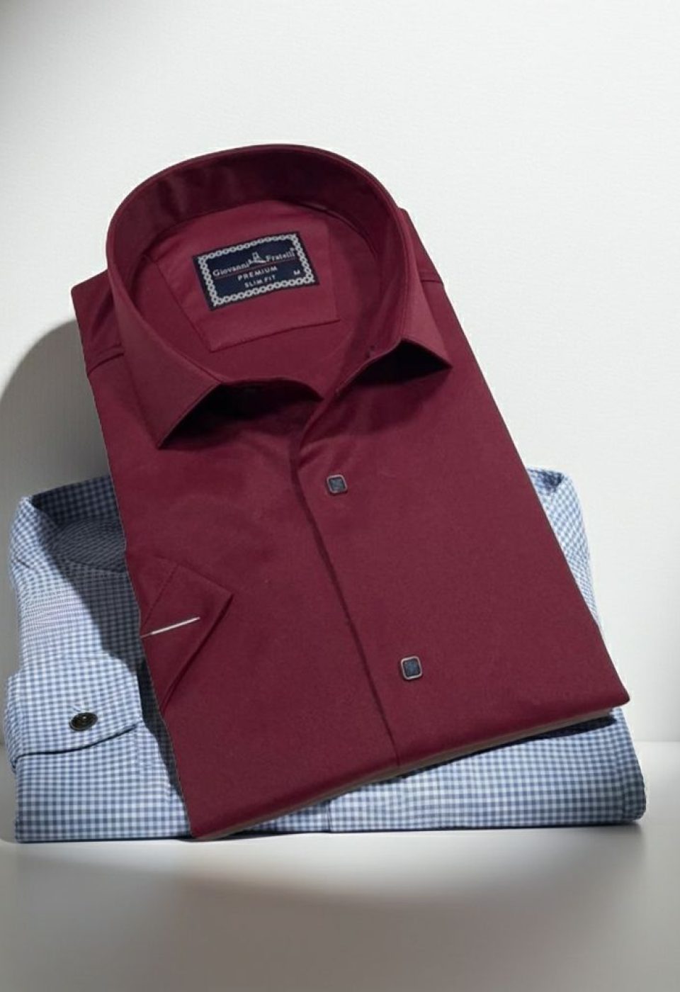 Slim Fit Kısa Kol Düz Renk Saten Erkek Gömlek 3GMK323031010 - Giovanni Fratelli