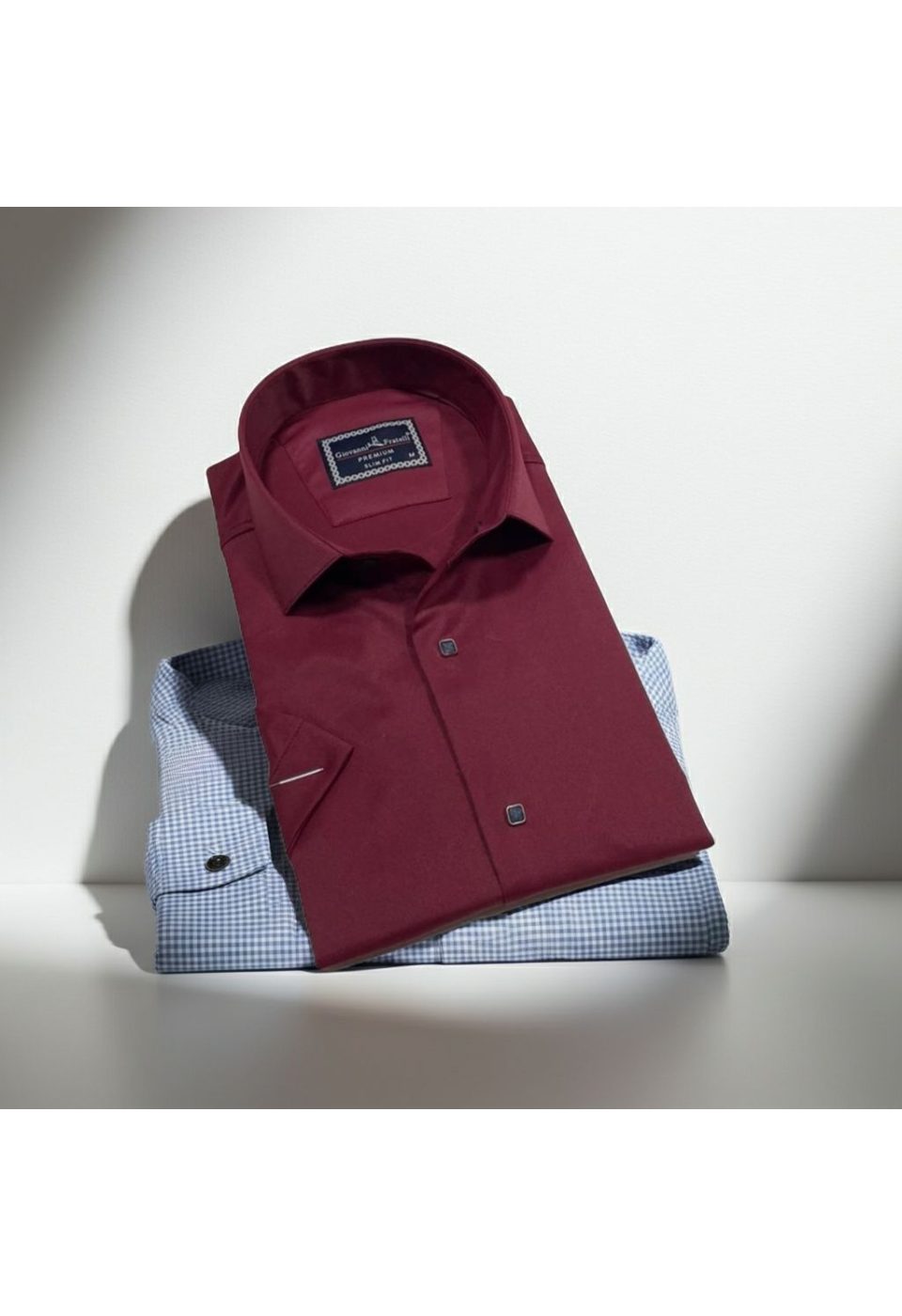Slim Fit Kısa Kol Düz Renk Saten Erkek Gömlek 3GMK323031010 - Giovanni Fratelli