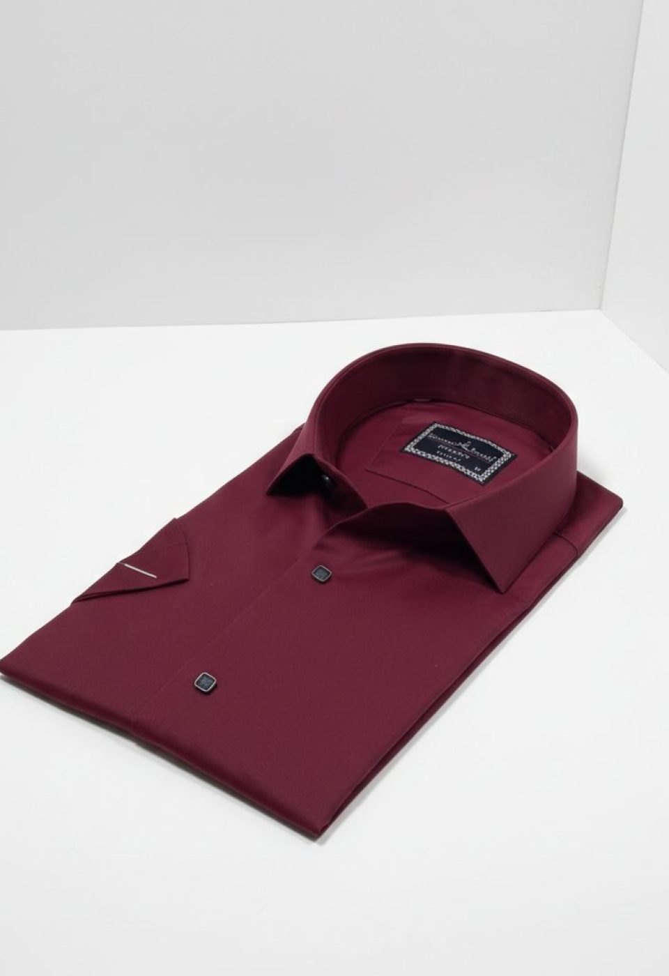 Slim Fit Kısa Kol Düz Renk Saten Erkek Gömlek 3GMK323031010 - Giovanni Fratelli