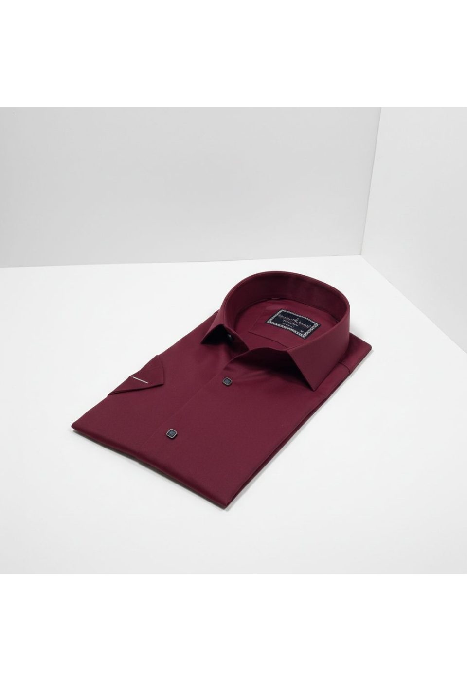 Slim Fit Kısa Kol Düz Renk Saten Erkek Gömlek 3GMK323031010 - Giovanni Fratelli