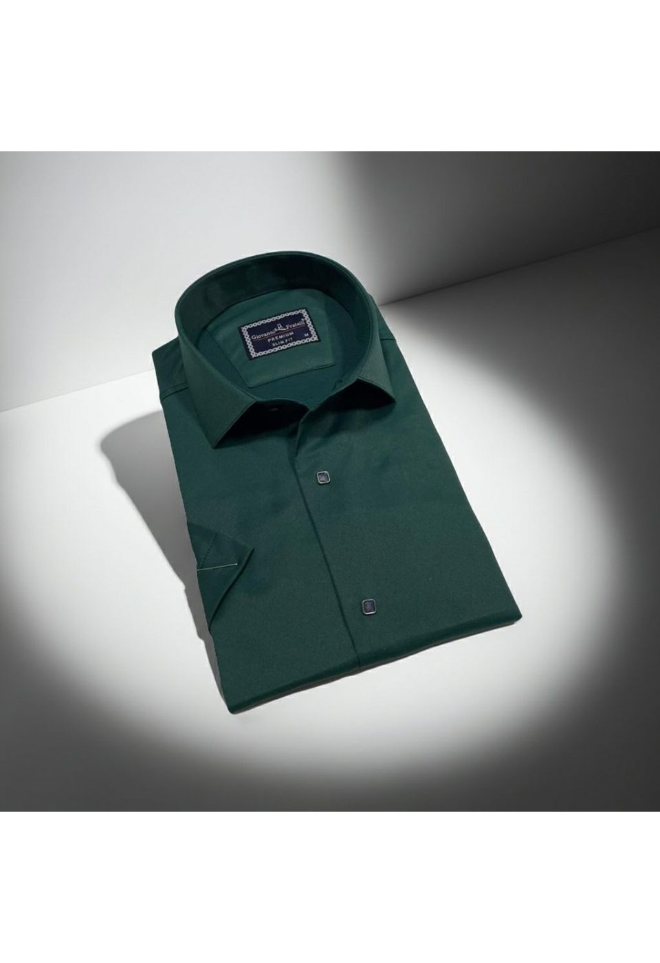 Slim Fit Kısa Kol Düz Renk Saten Erkek Gömlek 3GMK323031011 - Giovanni Fratelli
