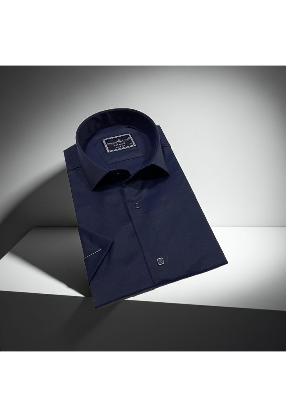 Slim Fit Kısa Kol Düz Renk Saten Erkek Gömlek 3GMK323031012 - Giovanni Fratelli