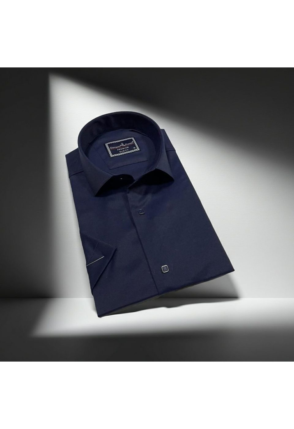 Slim Fit Kısa Kol Düz Renk Saten Erkek Gömlek 3GMK323031012 - Giovanni Fratelli