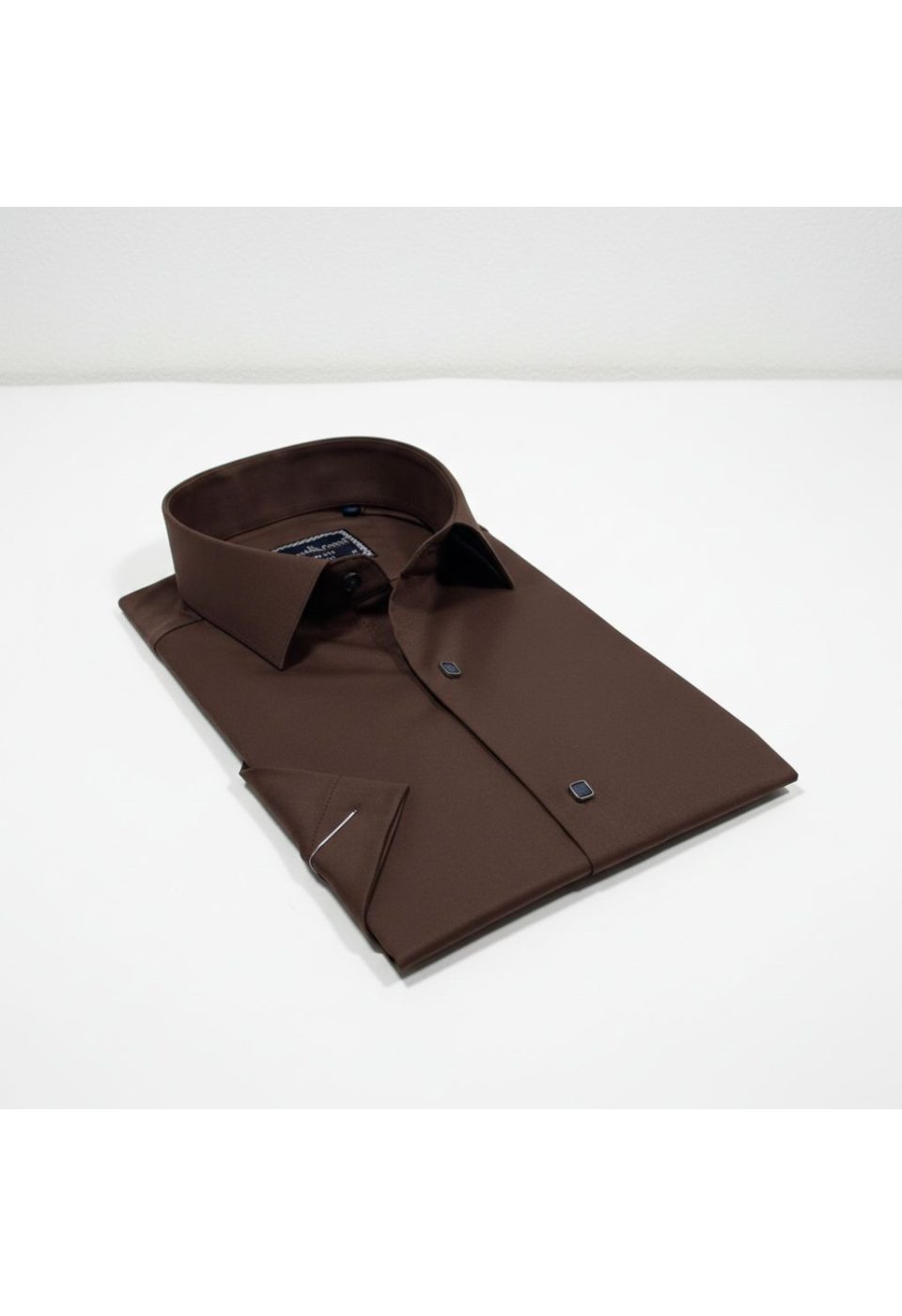 Slim Fit Kısa Kol Düz Renk Saten Erkek Gömlek 3GMK323031013 - Giovanni Fratelli