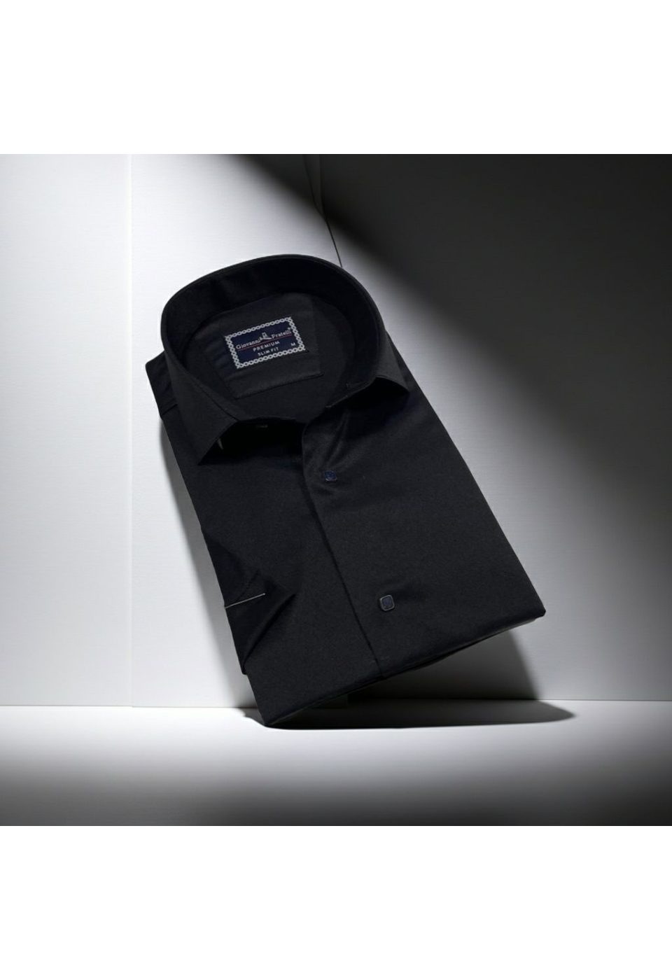 3031 CR K SATIN 014 Slim Fit Kısa Kol Düz Renk Saten Erkek Gömlek 3GMK323031014 - Giovanni Fratelli
