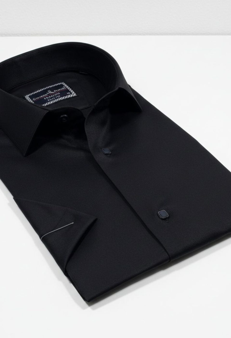 3031 CR K SATIN 014 Slim Fit Kısa Kol Düz Renk Saten Erkek Gömlek 3GMK323031014 - Giovanni Fratelli