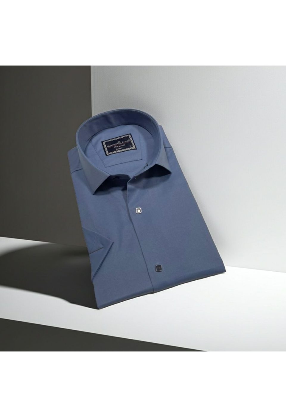 Slim Fit Kısa Kol Düz Renk Saten Erkek Gömlek 3GMK323031016 - Giovanni Fratelli