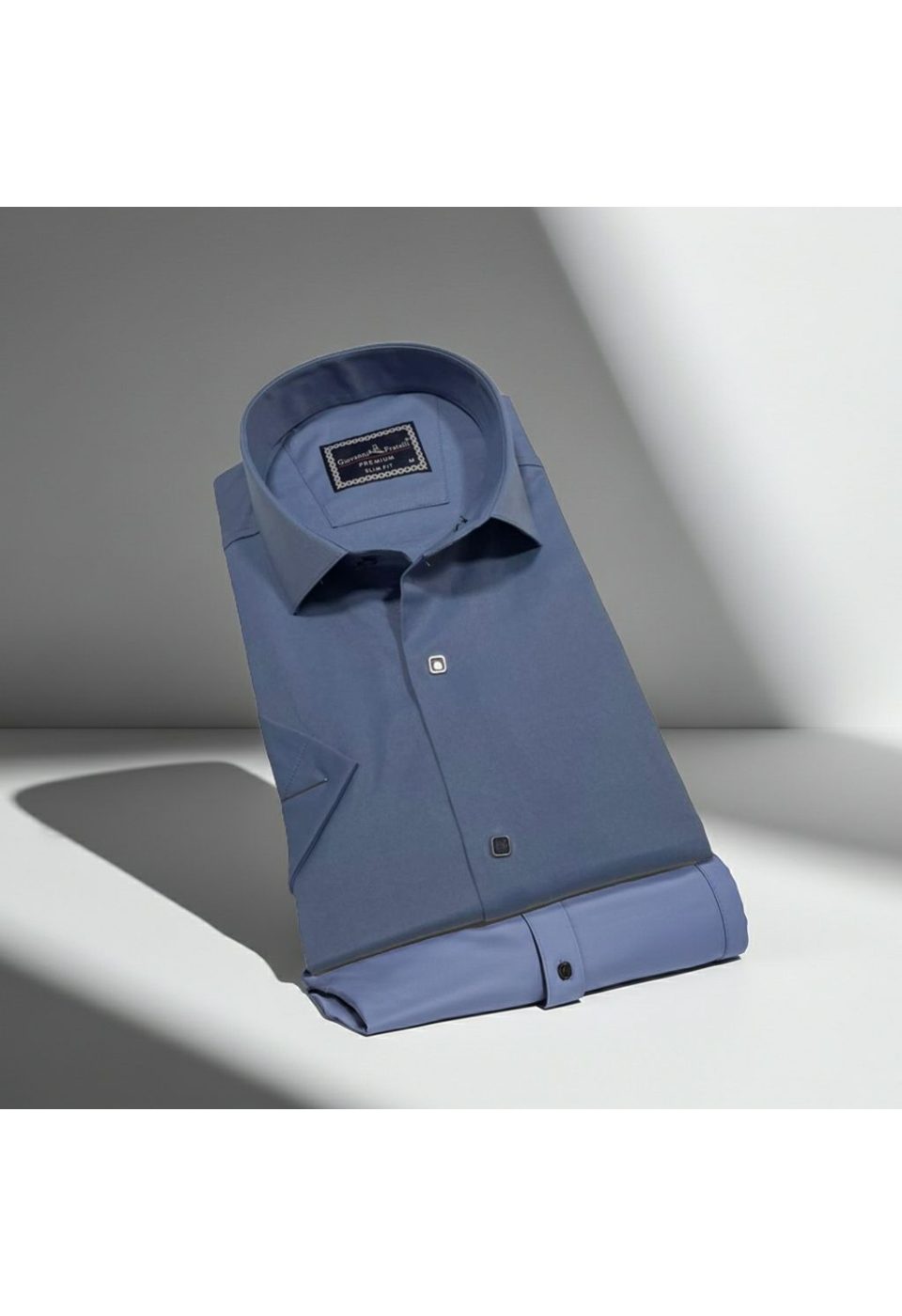 Slim Fit Kısa Kol Düz Renk Saten Erkek Gömlek 3GMK323031016 - Giovanni Fratelli