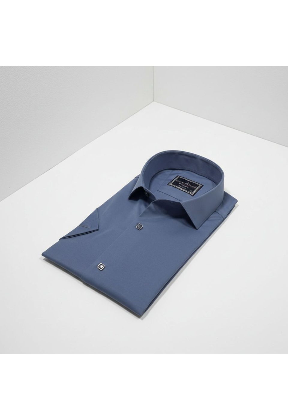 Slim Fit Kısa Kol Düz Renk Saten Erkek Gömlek 3GMK323031016 - Giovanni Fratelli