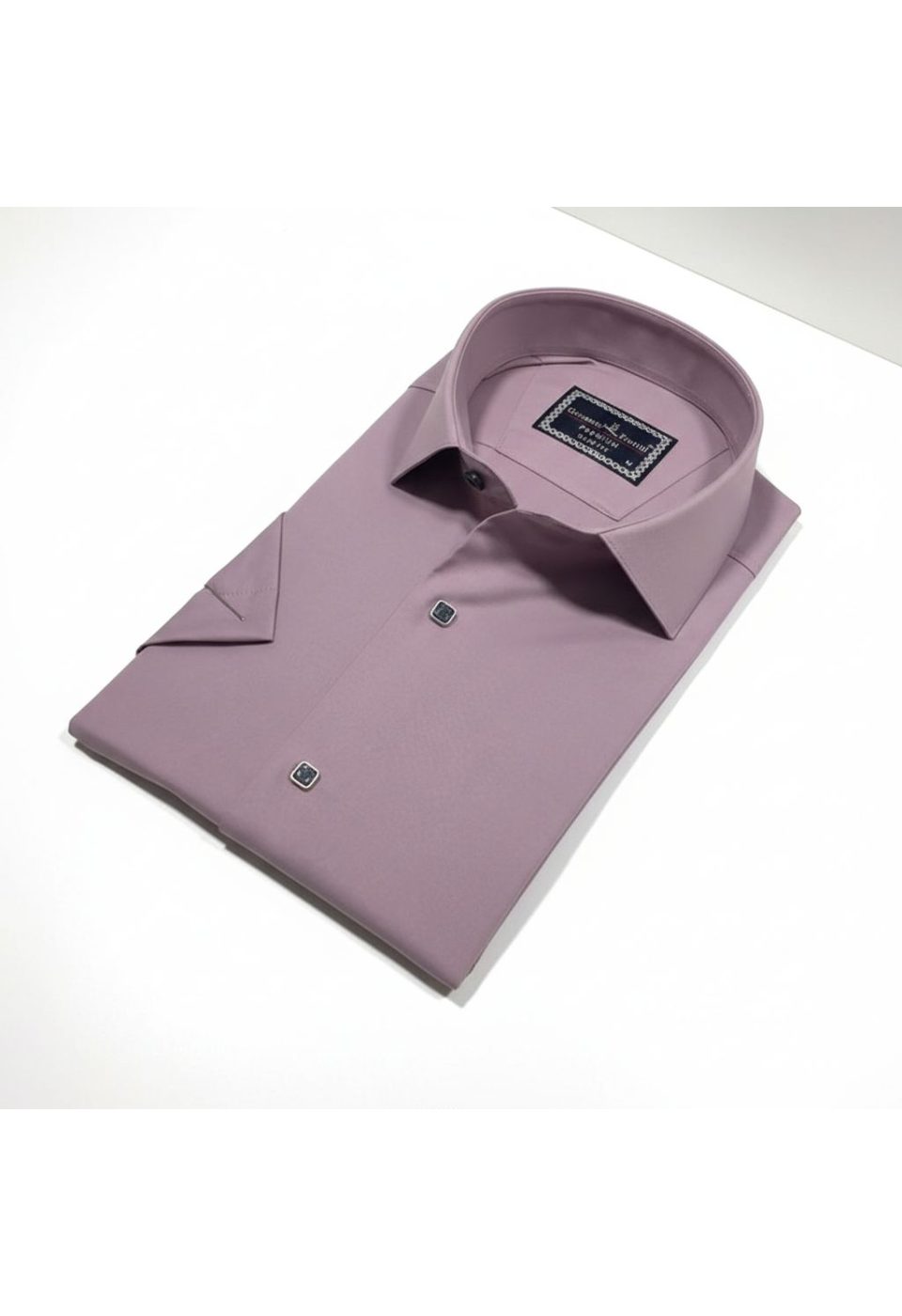 Slim Fit Kısa Kol Düz Renk Saten Erkek Gömlek 3GMK323031018 - Giovanni Fratelli
