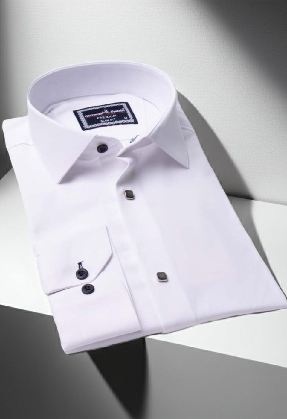Slim Fit Uzun Kol Düz Renk Saten Erkek Gömlek 3GMK313031001 - Giovanni Fratelli