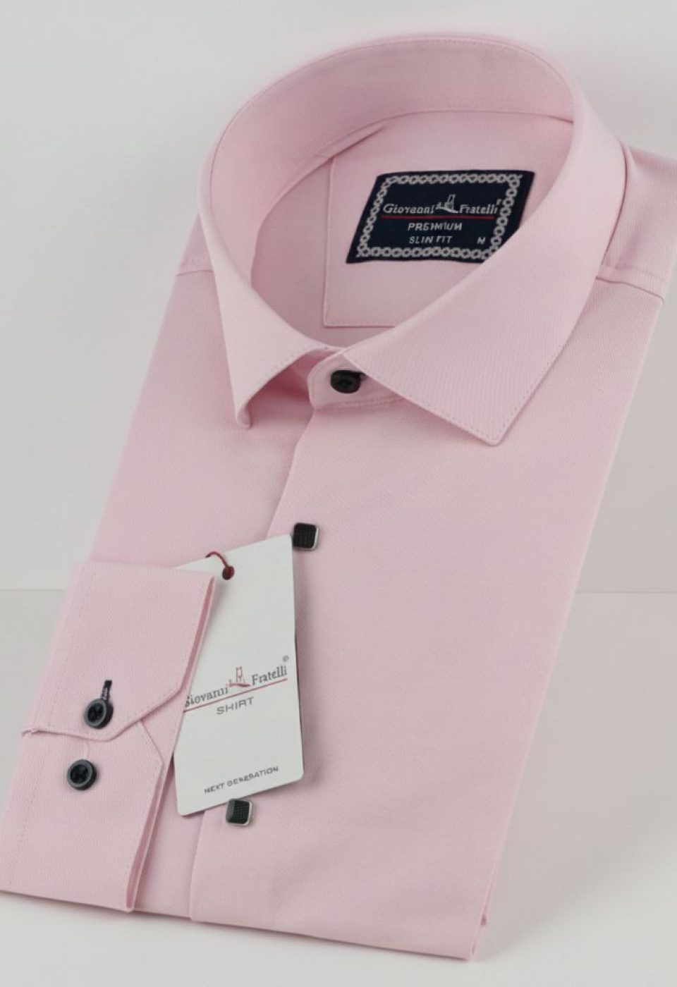Slim Fit Uzun Kol Düz Renk Saten Erkek Gömlek 3GMK313031005