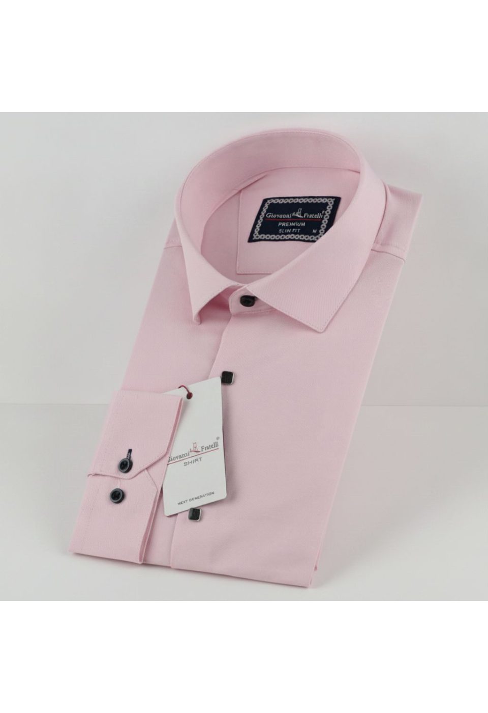 Slim Fit Uzun Kol Düz Renk Saten Erkek Gömlek 3GMK313031005 - Giovanni Fratelli