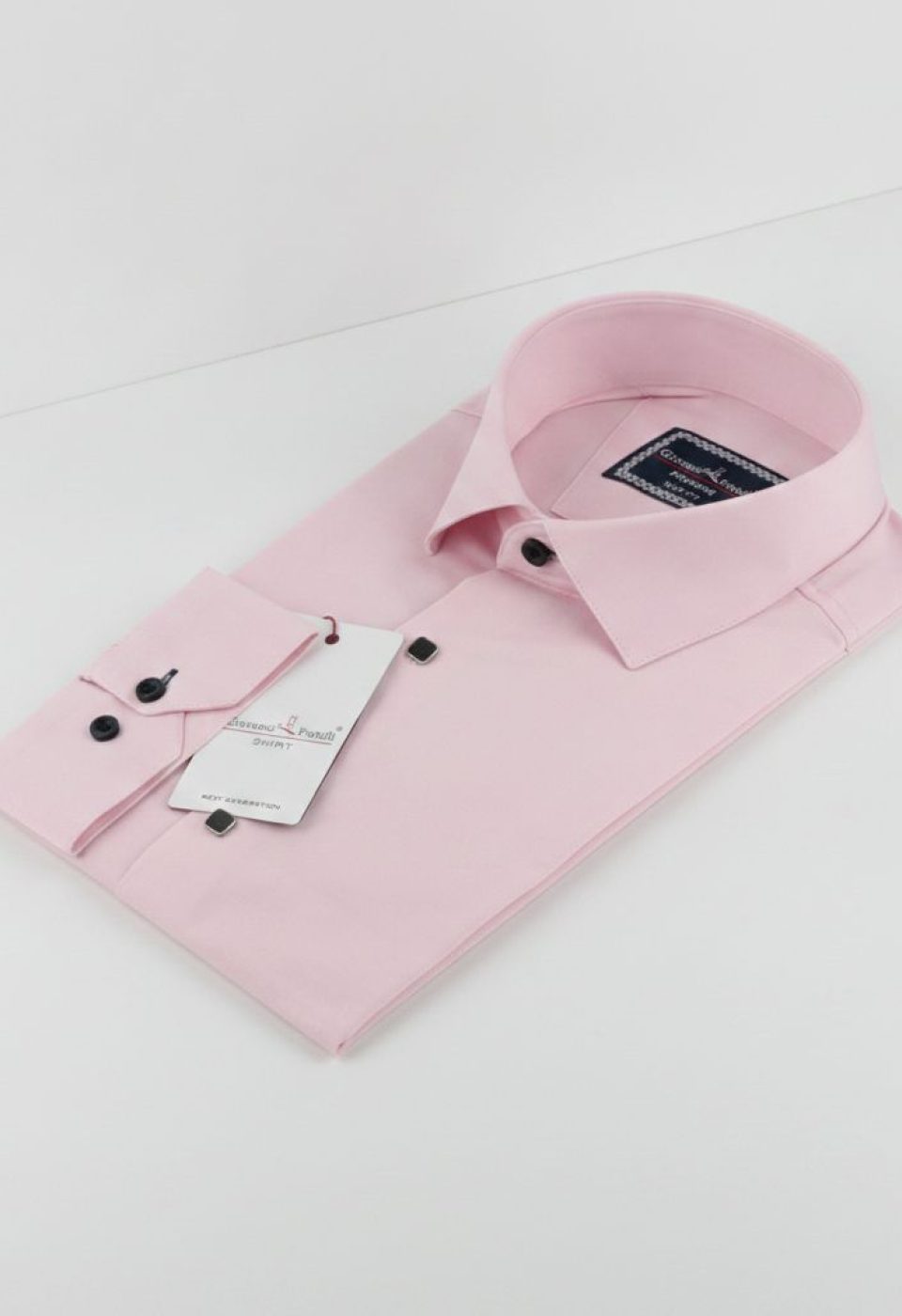 Slim Fit Uzun Kol Düz Renk Saten Erkek Gömlek 3GMK313031005 - Giovanni Fratelli