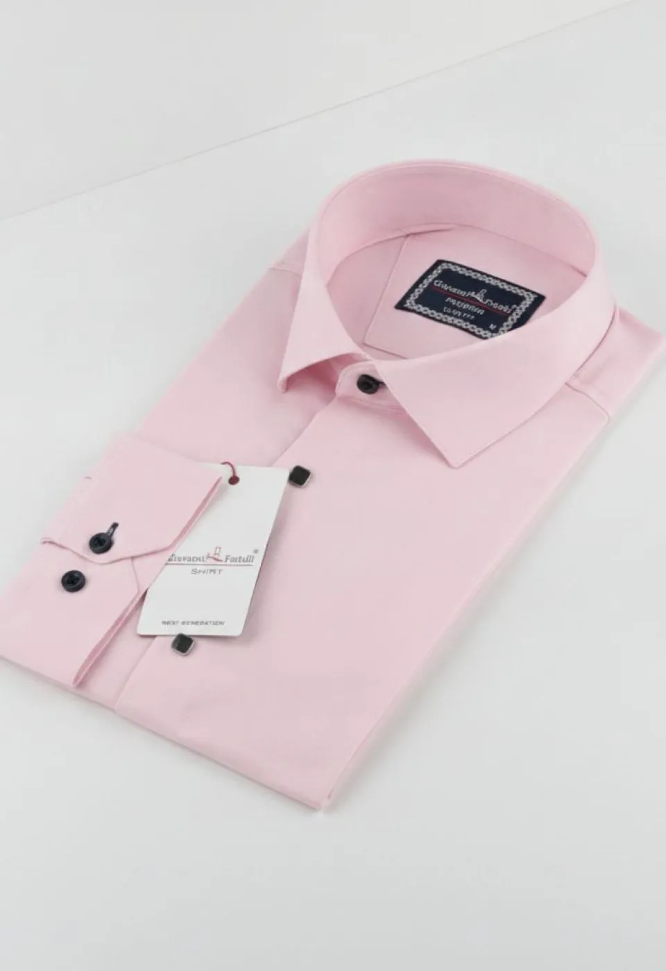 Slim Fit Uzun Kol Düz Renk Saten Erkek Gömlek 3GMK313031005