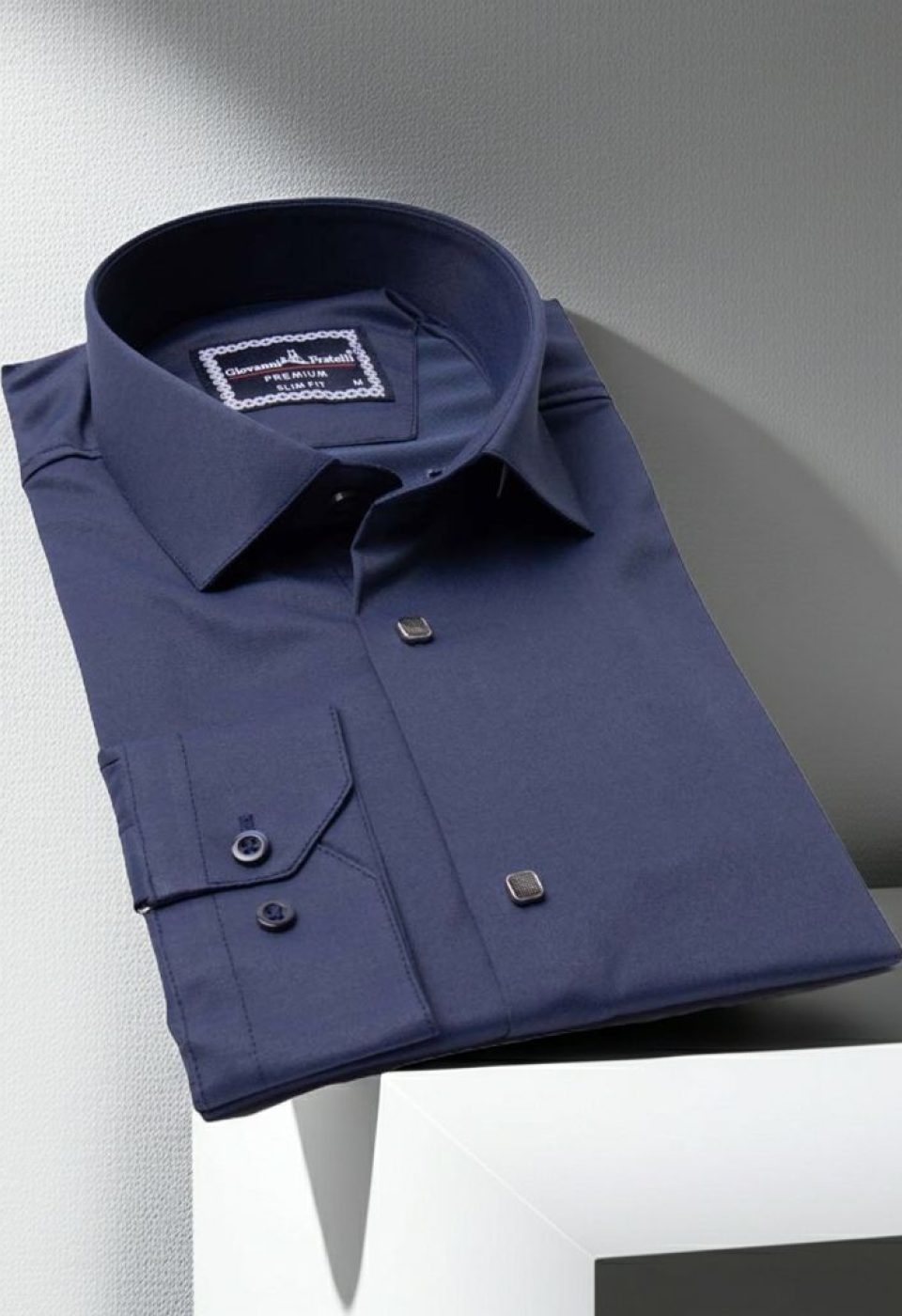 Slim Fit Uzun Kol Düz Renk Saten Erkek Gömlek 3GMK313031007