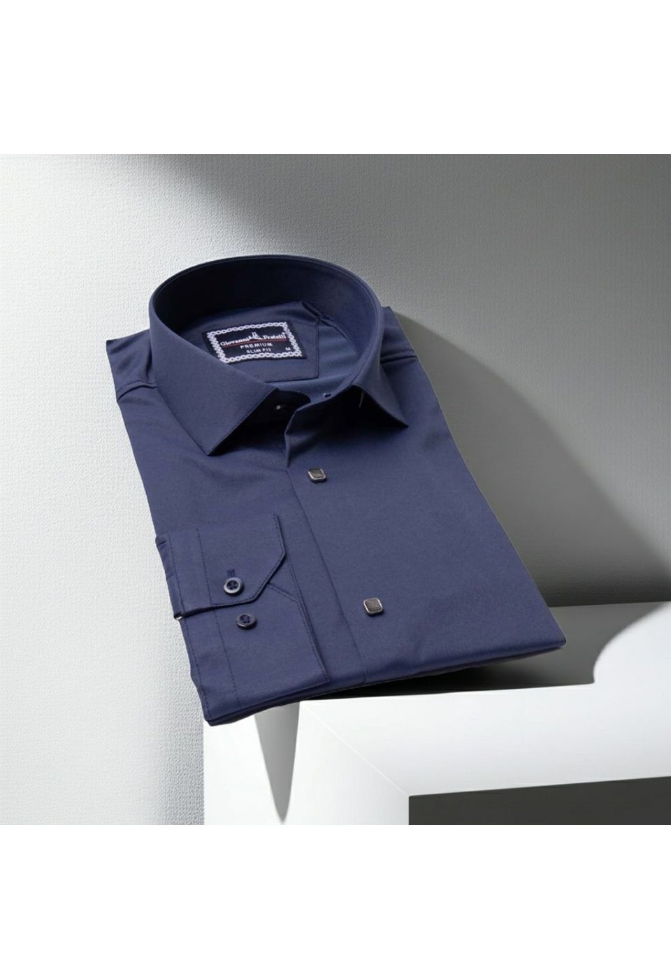 Slim Fit Uzun Kol Düz Renk Saten Erkek Gömlek 3GMK313031007 - Giovanni Fratelli