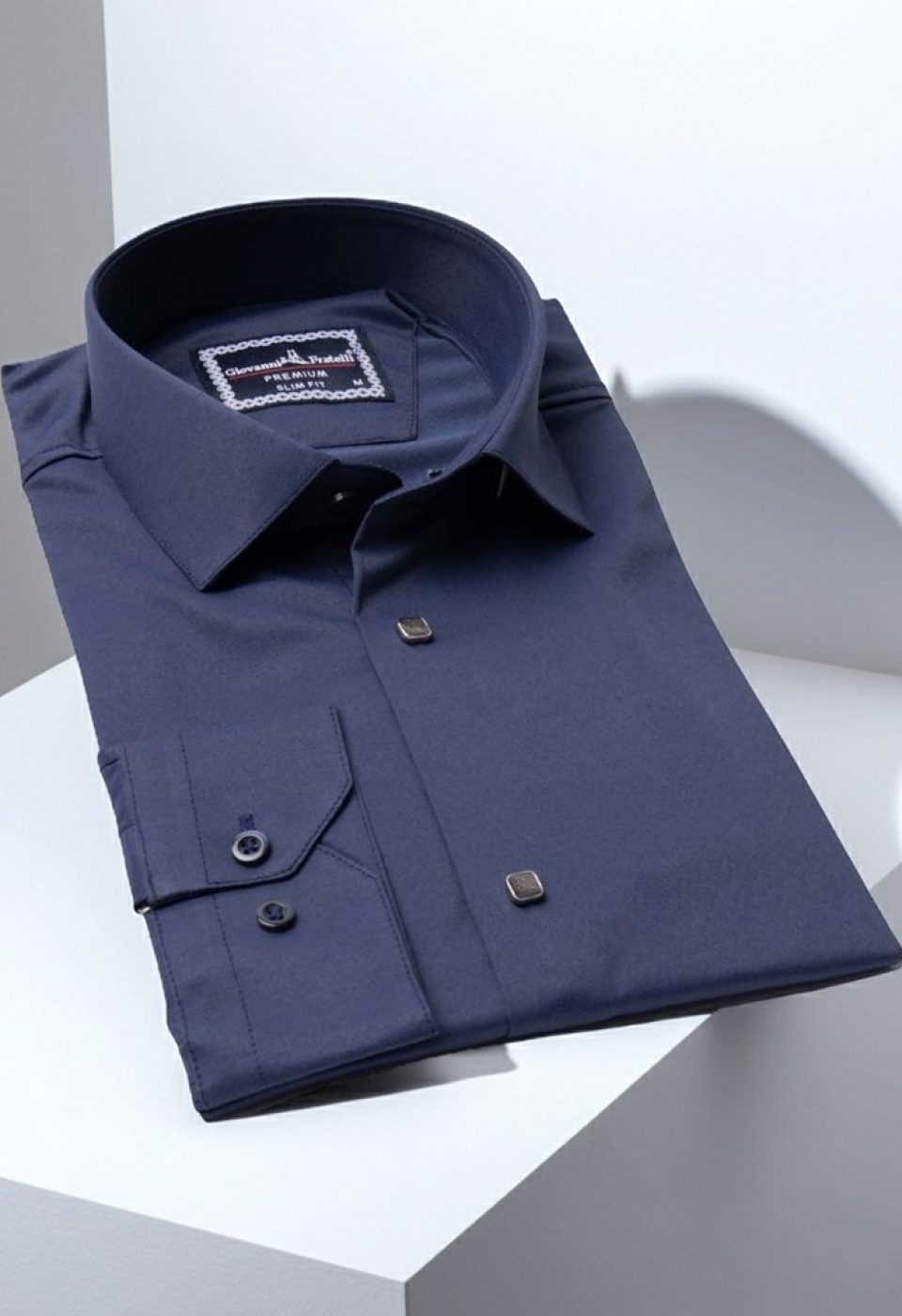 Slim Fit Uzun Kol Düz Renk Saten Erkek Gömlek 3GMK313031007