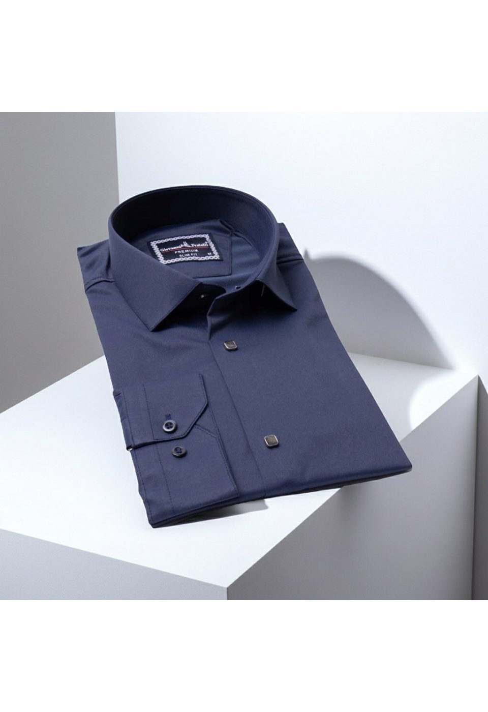 Slim Fit Uzun Kol Düz Renk Saten Erkek Gömlek 3GMK313031007 - Giovanni Fratelli